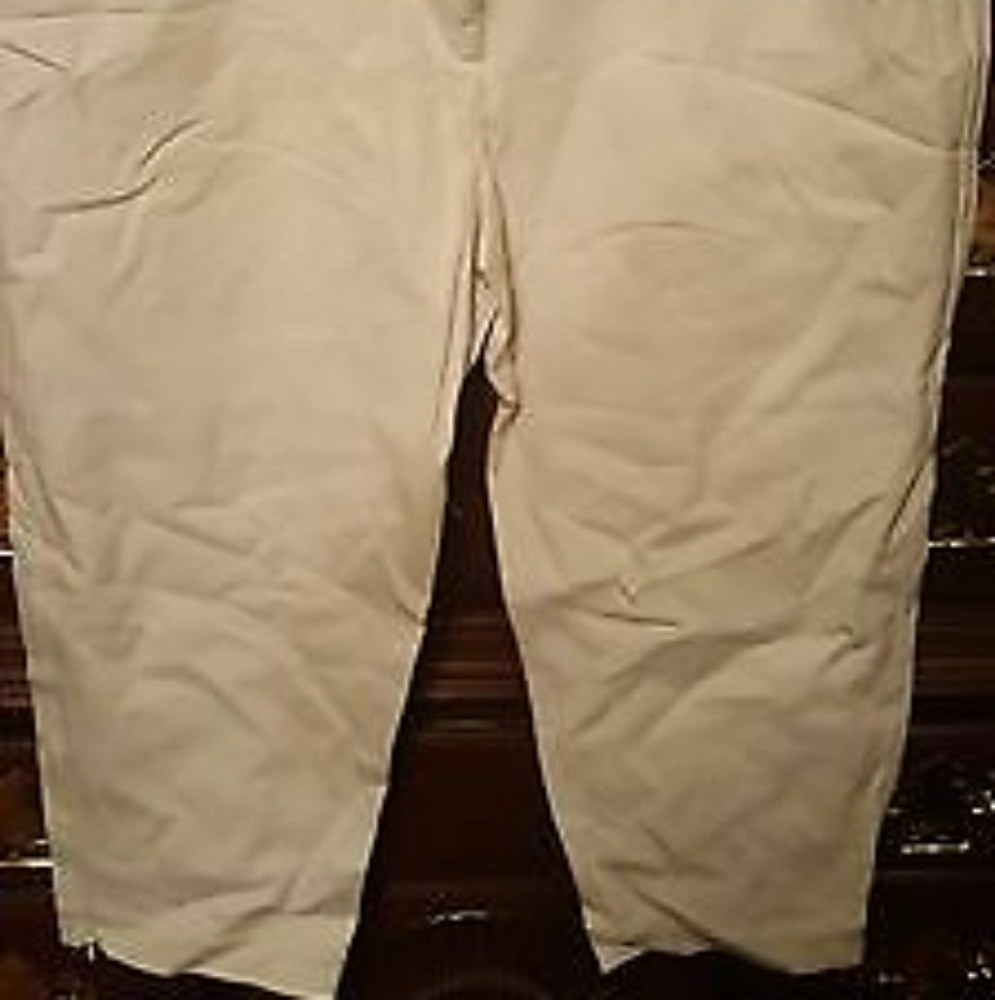 NWOT Eileen Fisher tan cotton cropped pants PL - Picture 2 of 5